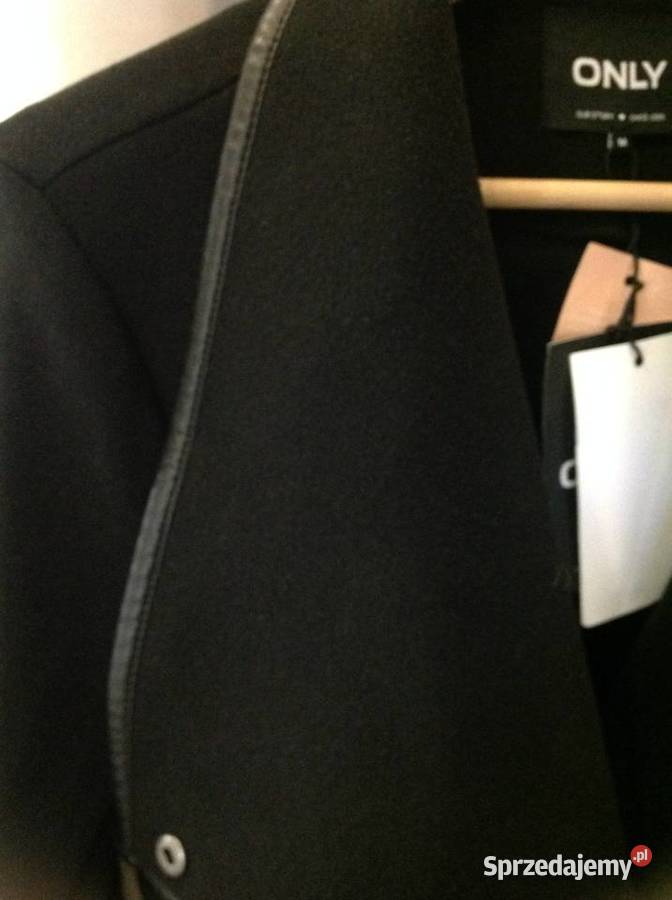 Plaszcz Czarny Damski ONLY M NOWY Nowa Sól