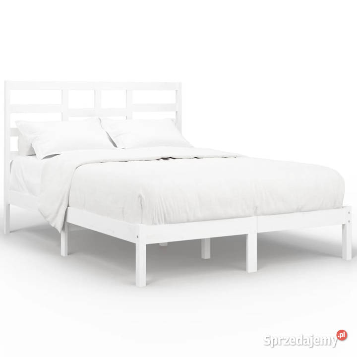 Rama łóżka biała lite drewno 140x190 WM3105776 Łóżka Warszawa sprzedam