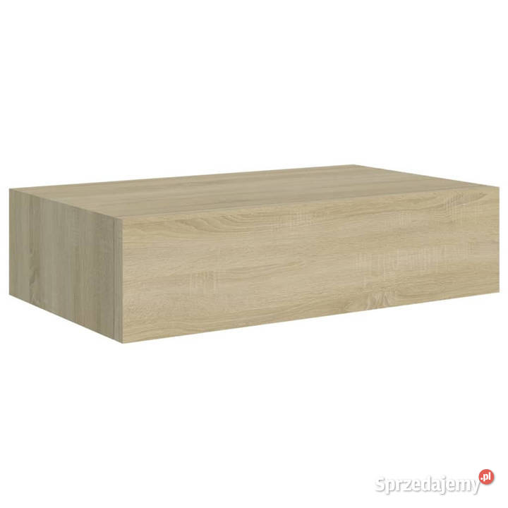 Półki ścienne z szufladą 2 dąb 40x235x10 MDF