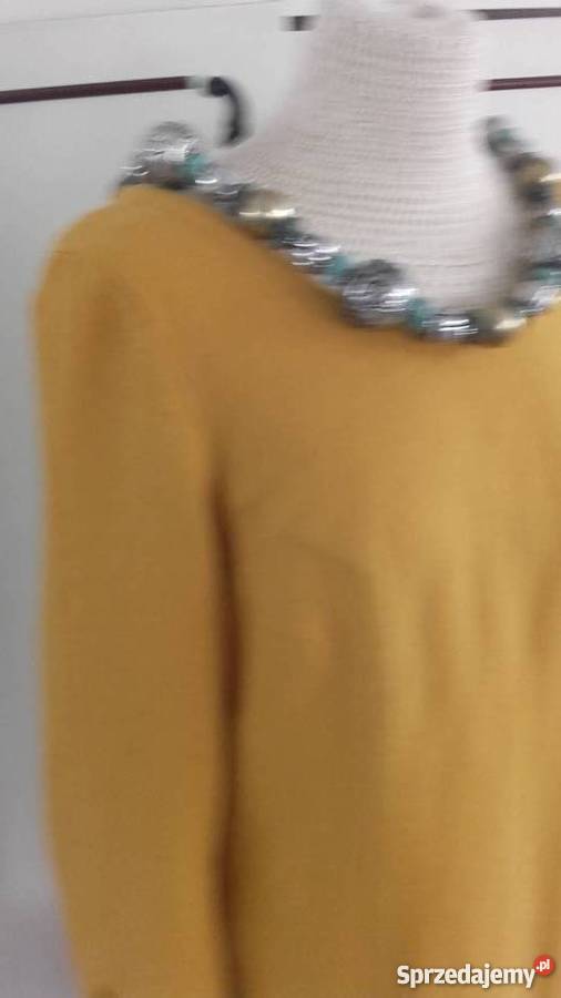 MUSZTARDOWA KASZMIROWA SEXI SUKIENKA r 42 wielkopolskie Piła