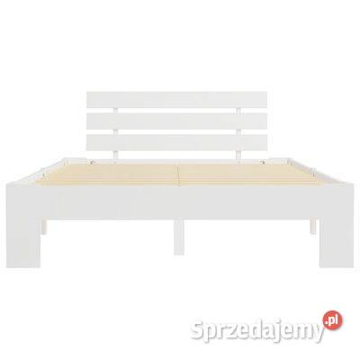 vidaXL Rama łóżka z wezgłowiem białaSKU283157 Warszawa