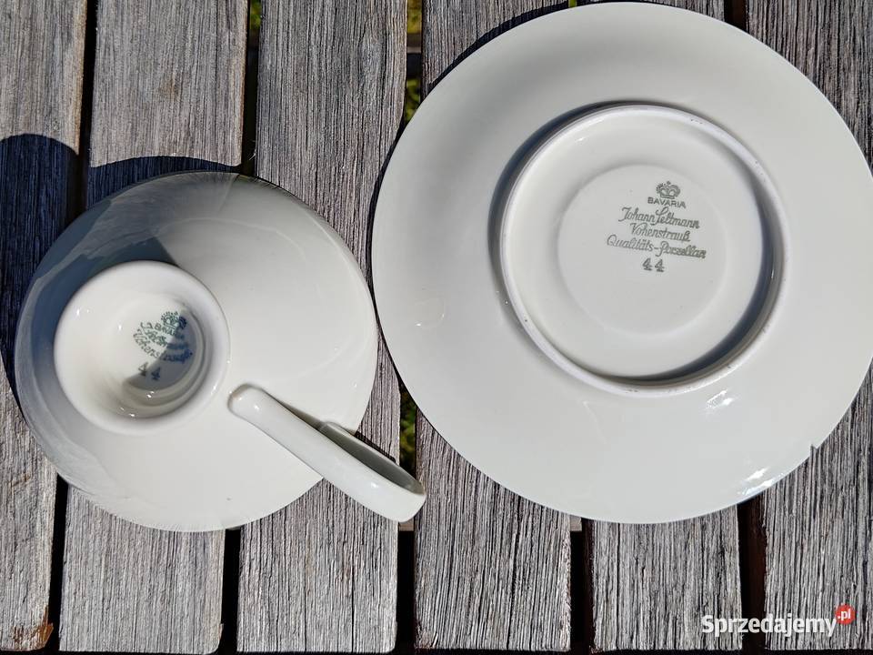 Złocona filiżanka Johann Seltmann Bavaria Porcelana i szkło Legnica