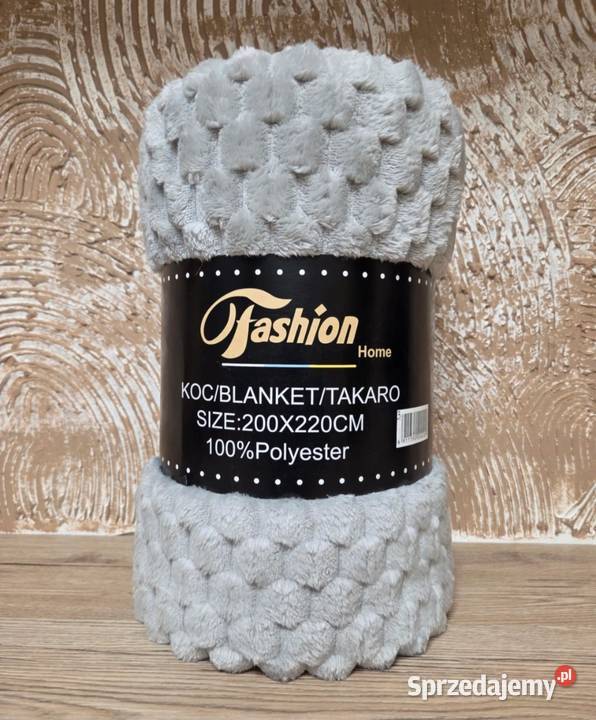 Koc Tłoczony 200x220 Szary Rozmiar 200x220 Łomża