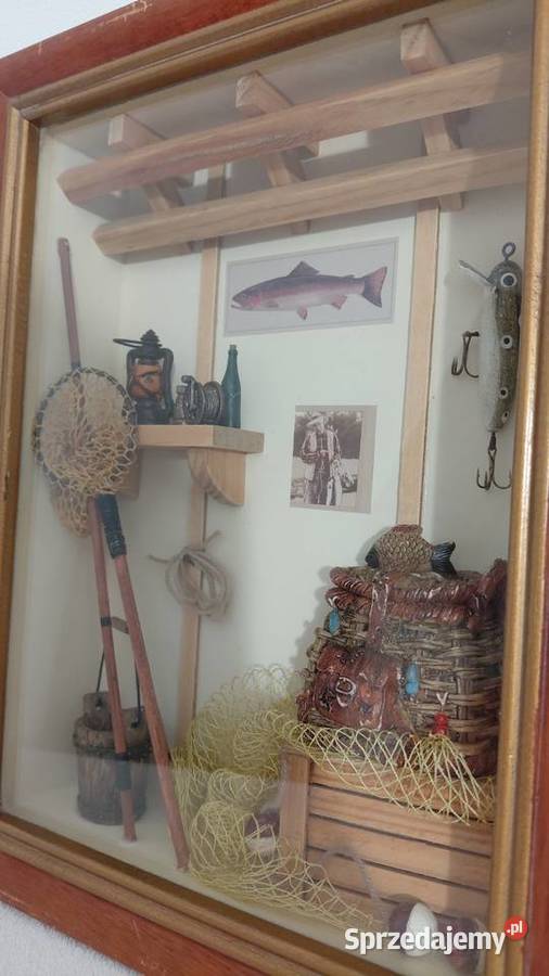 Obraz Gablota 3D Rybaka Antyki małopolskie sprzedam