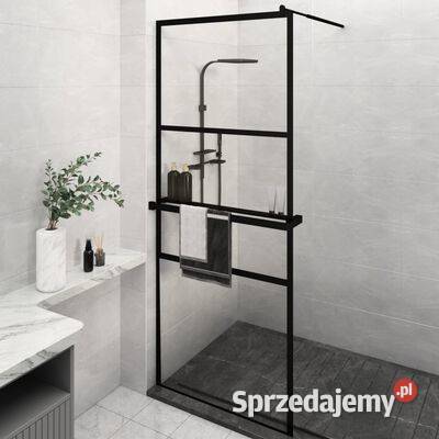 Ścianka prysznicowa z półką czarna 80x195 ESG i mazowieckie Warszawa