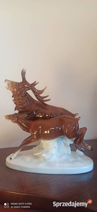 Figurka pary jelenie Carl Scheidig K G Turyngia Gdańsk sprzedam