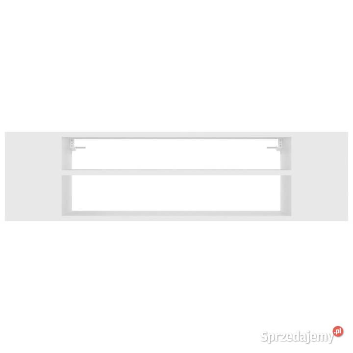 Wisząca szafka TV biała 100x30x265 materiał Warszawa