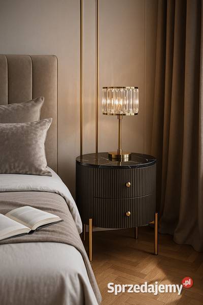 Stolik nocny glamour Omega z czarnym marmurem 60 małopolskie Golkowice