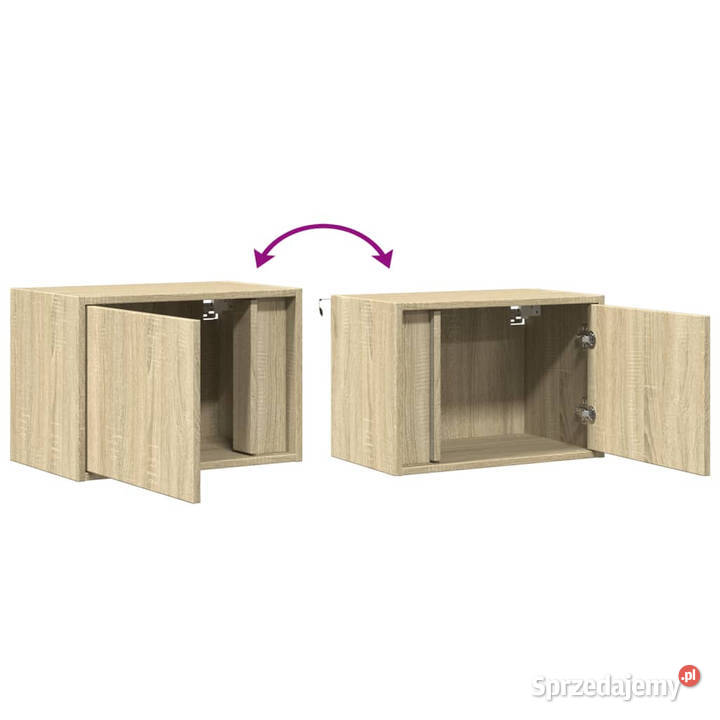 Wiszące szafki nocne z LED 2 dąb sonoma WM852094 Warszawa