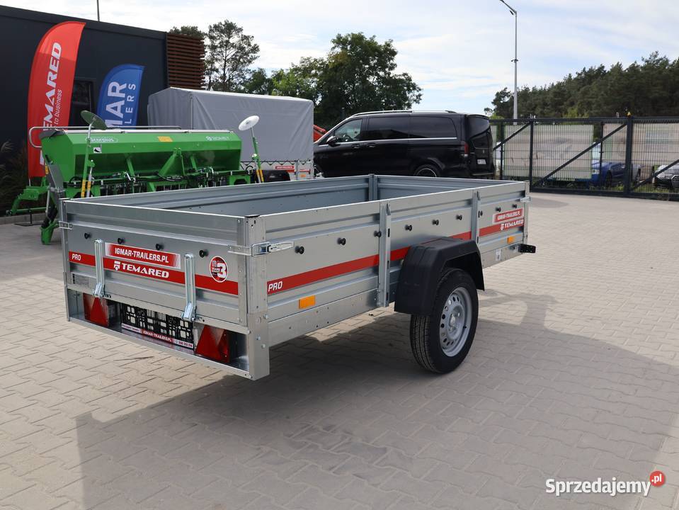 Przyczepa samochodowa TEMARED PRO 2612 DMC 750 burtowe Gdańsk