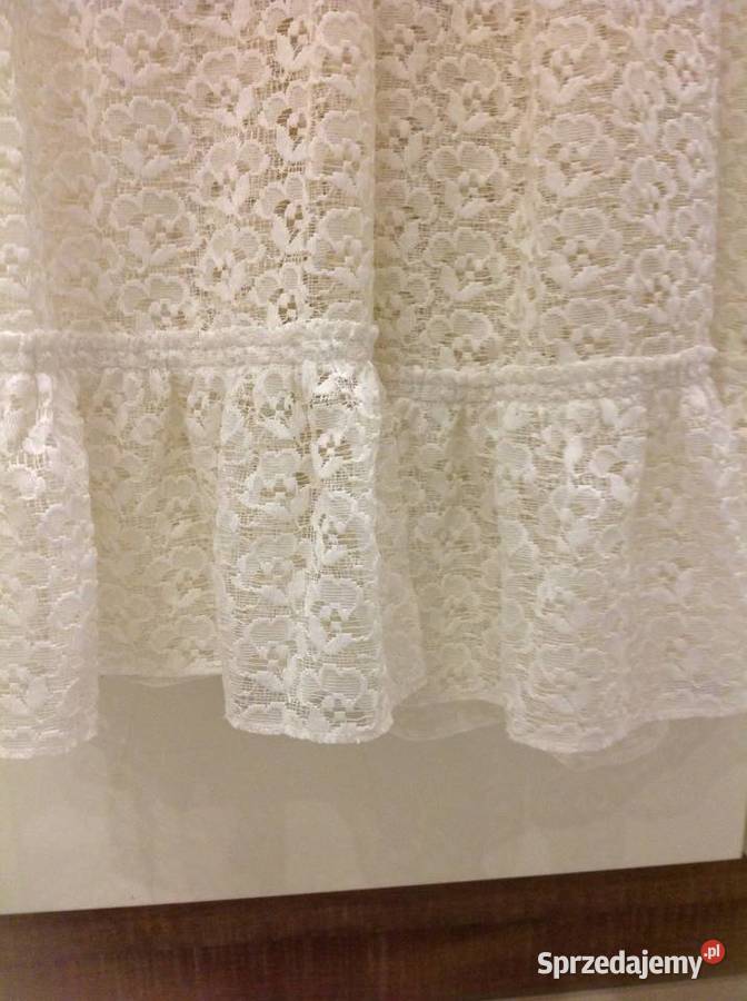 Firana Firanka Biała Koronka Falbana Nowa Sól