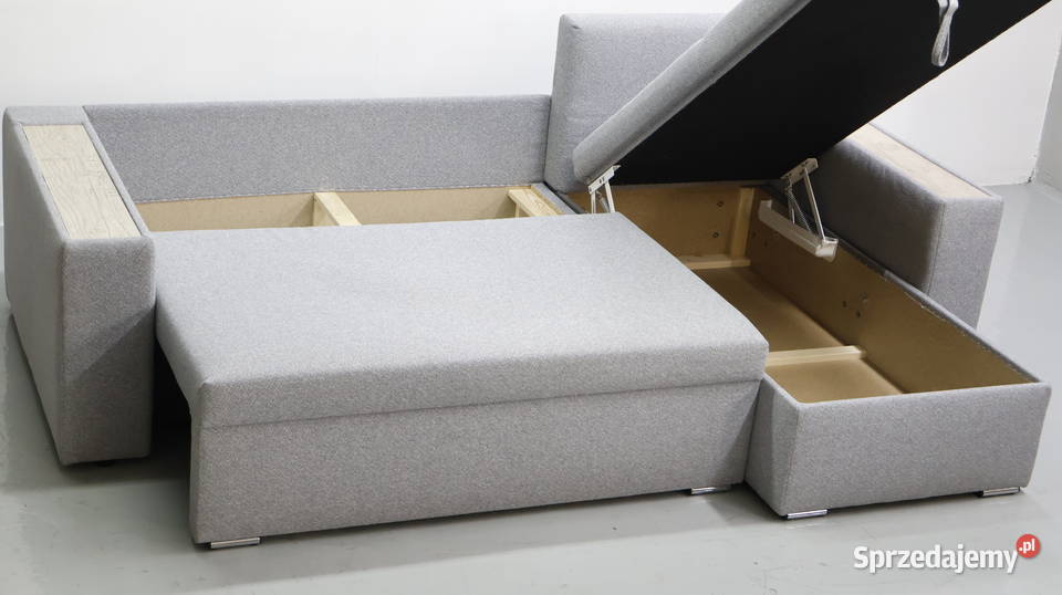 TNM Narożnik funkcją spania pojemnik Popielaty 80cm Poznań