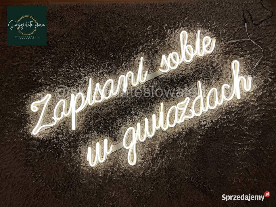 Napis ledowy neon Zapisani sobie w gwiazdach śląskie
