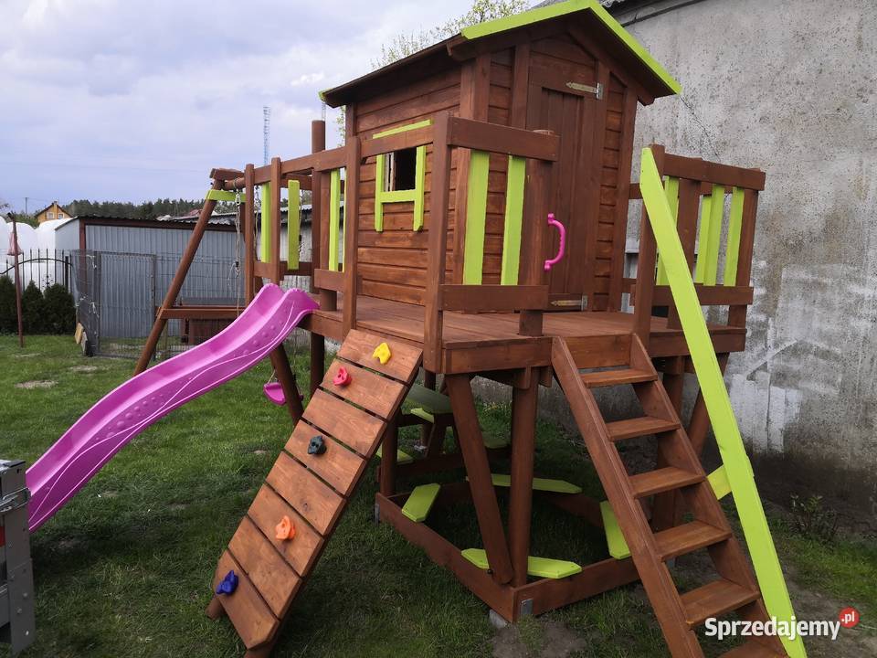 Plac zabaw zjeżdżalnia huśtawka piaskownica Kawnice