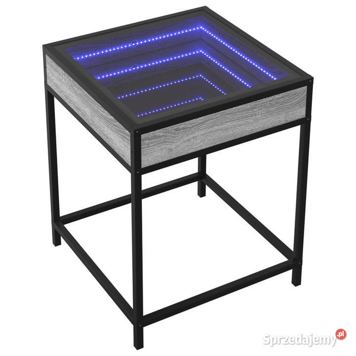 Stolik kawowy z LED Infinity szary dąb sonoma Nocne Warszawa sprzedam
