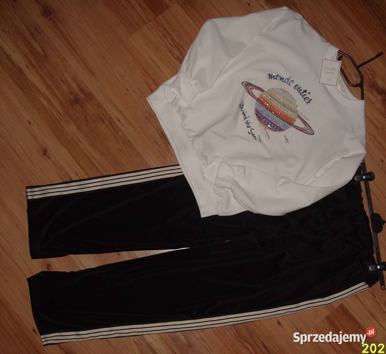 Zestaw Bluza COCCO ROSSA Welurowe spodnie z Rozmiar 40(L) Rawicz