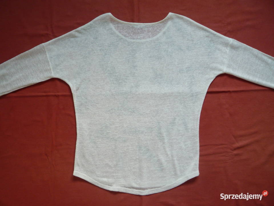 Orsay 40L 42XL Bluzka biała szare piórka Rozmiar 40(L) Bluzki i koszule zachodniopomorskie Szczecin