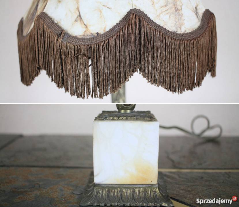 Lampa wolnostojąca abazur z prawdziwej skóry śląskie Pszczyna