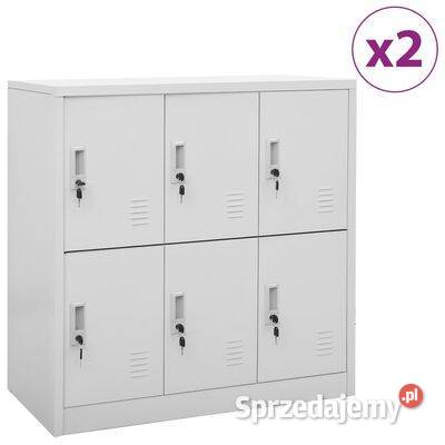 vidaXL Szafki zamykane 2 jasnoszare 90x45x925 mazowieckie Warszawa