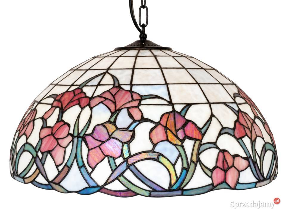Duża Lampa Wisząca w Stylu Tiffany Witraż 50 Poddębice