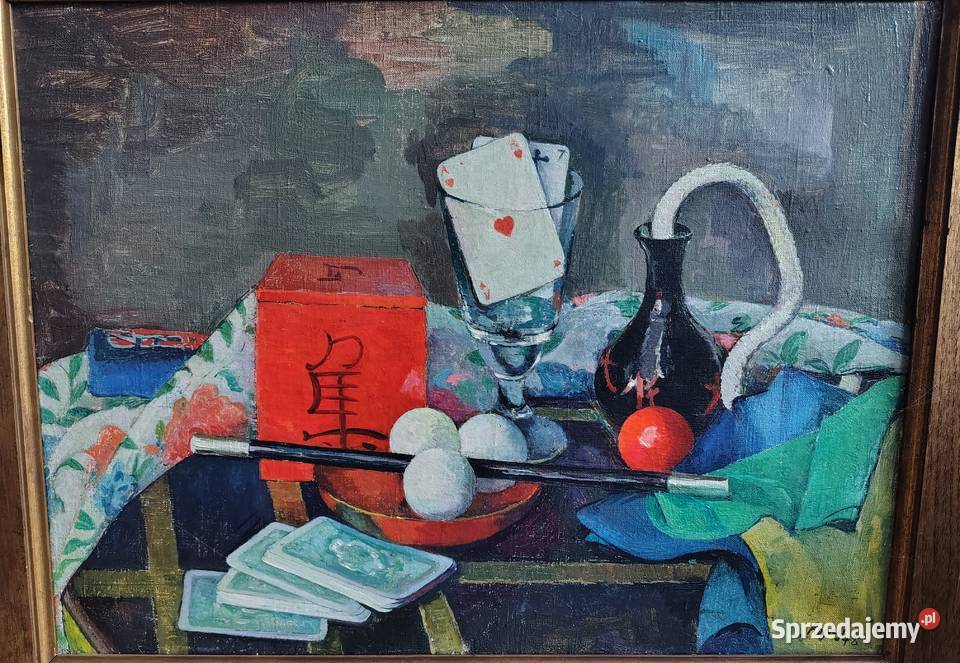 Stary obraz olejny Kartuzy