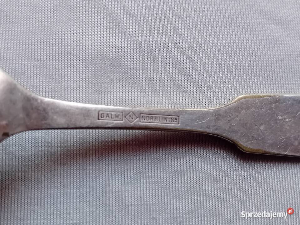 Platerowana łyżeczka Norblin Plaque z początku Koźminek