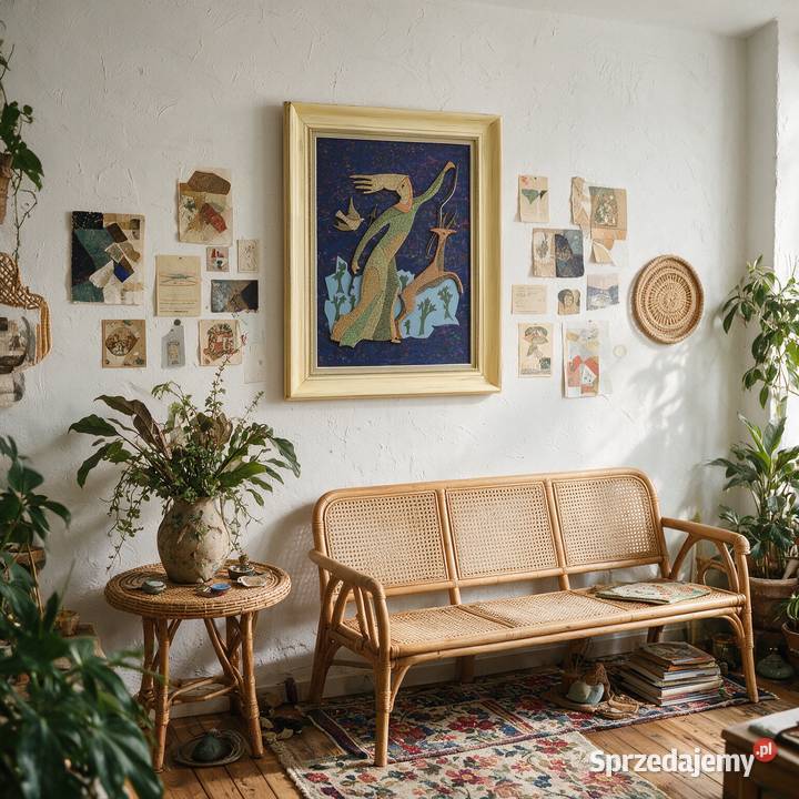 Obraz strukturalny w ramie MidCentury Diana z Kalisz