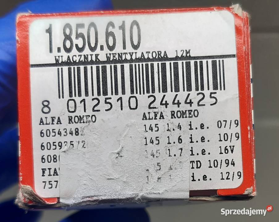 WŁĄCZNIK WENTYLATORA FIAT ALFA 145 146 155 osobowe