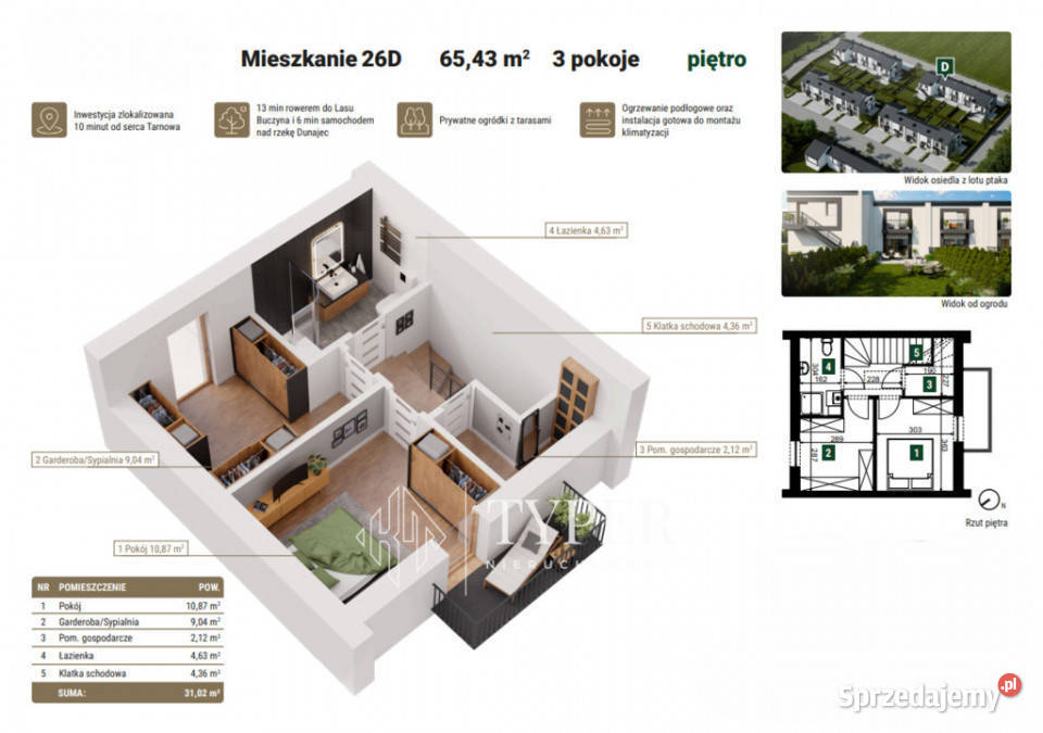 Nowoczesne mieszkania bezczynszowe koło Tarnowa 7183zł/m2 Nieruchomości Koszyce Małe