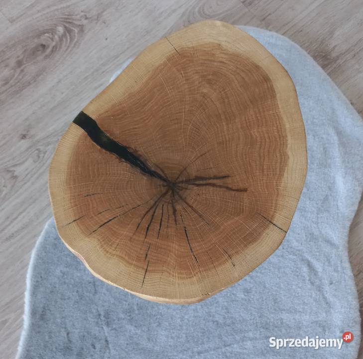 Stolik stojak na kwiaty z naturalnego plastra Starcza