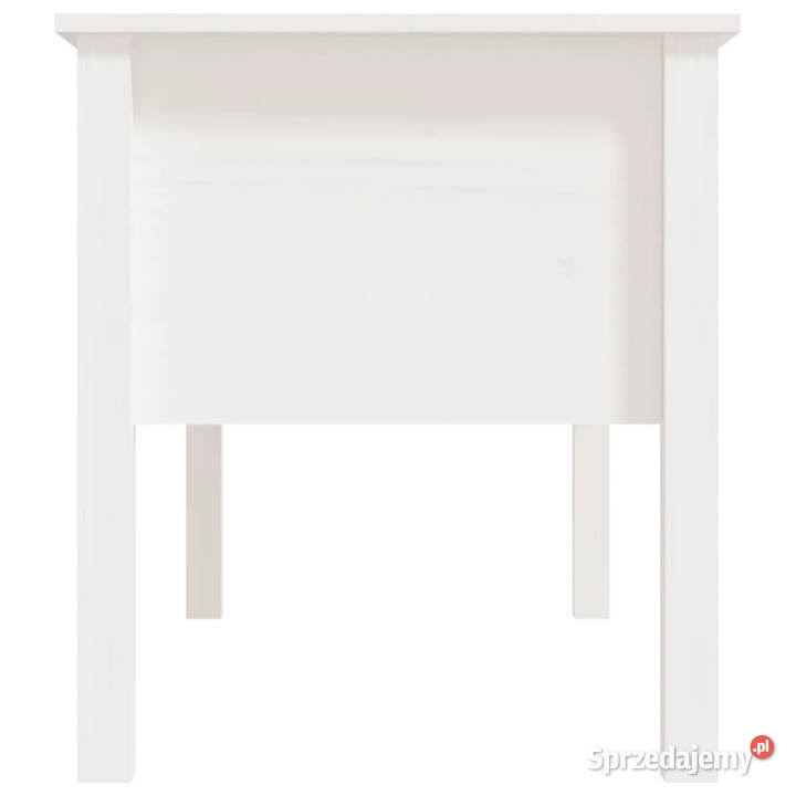 Stolik kawowy biały 102x49x55 lite drewno Meble
