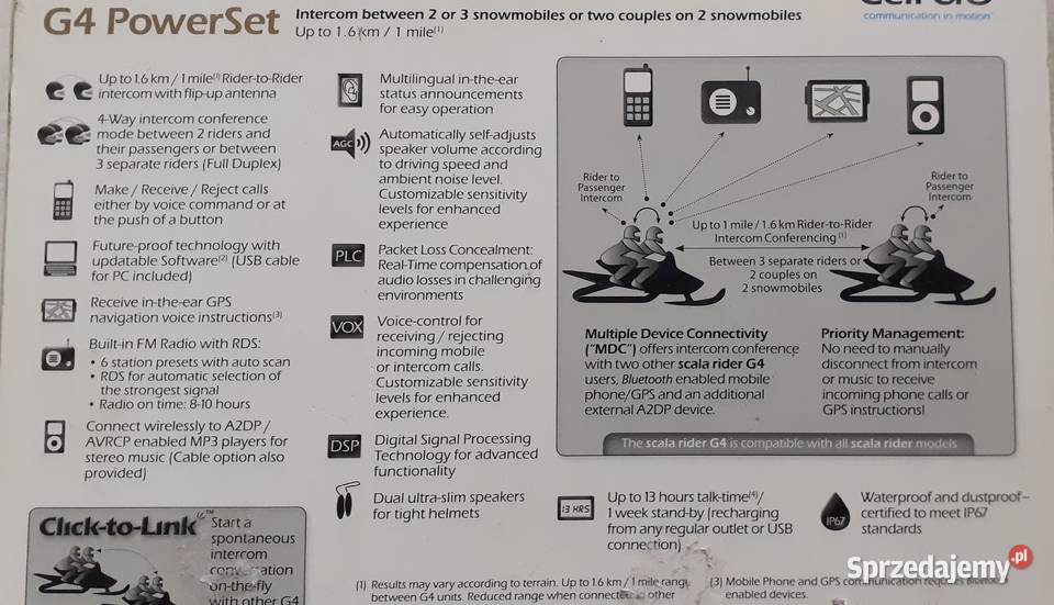 Interkom Scala Cardo Rider G4 łódzkie Łask