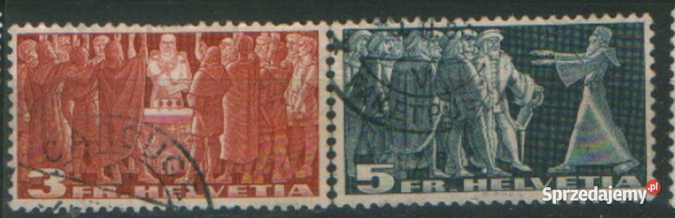 Zn Szwajcaria Mi 321 7y 8 9 kas 1938 Gliwice