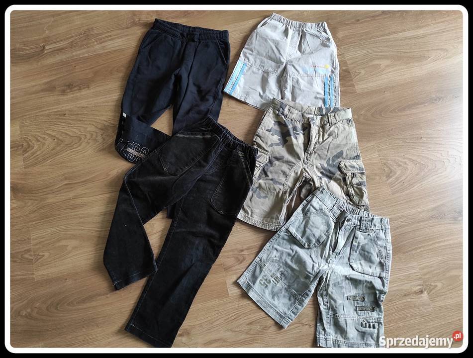 Zestaw paka Spodnie i spodenki chłopiec 122 128 Płock