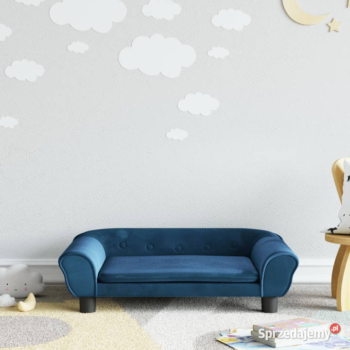 Sofa dzieci niebieska 70x45x26 aksamit WM3196400 Dla Dziecka mazowieckie Warszawa