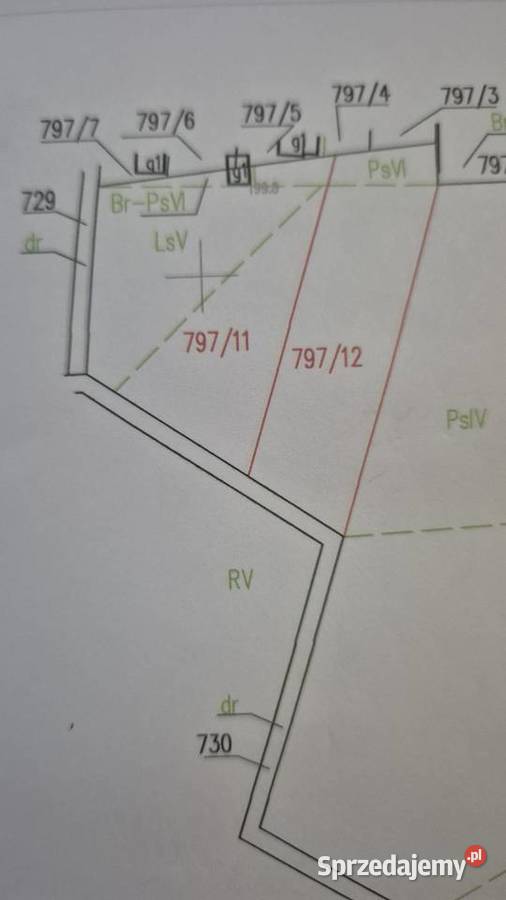 Sprzedam cztery działki ok 30 ary w tym jedna 40 4126m2 Przeworsk sprzedam
