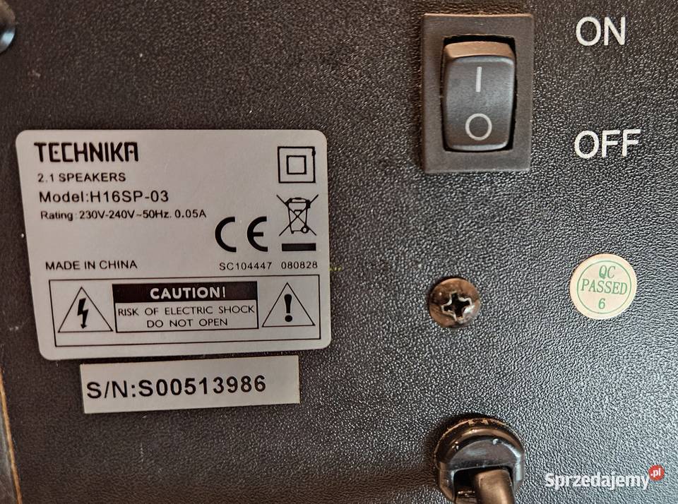 Głośniki komputerowe Technika 21 model H16SP03 Chełm
