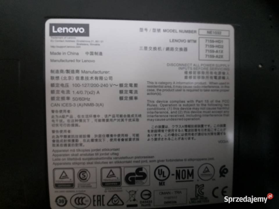 Lenovo Thinksystem NE1032 rackswitch wielkopolskie sprzedam
