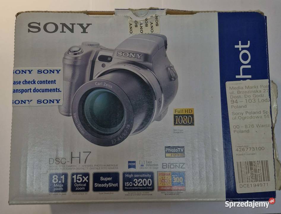 Aparat Sony DSCH7 Pudełko komplet Łódź