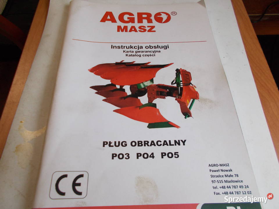 pług 4 skibowy AGRO MASZ 4 liniowanie odkładnie kujawsko-pomorskie Brąchnowo sprzedam