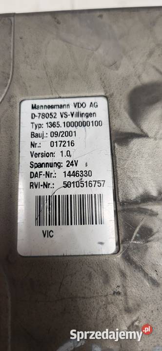KOMPUTER STEROWNIK VIC3 21 1446330 DAF CF XF pomorskie Mojusz