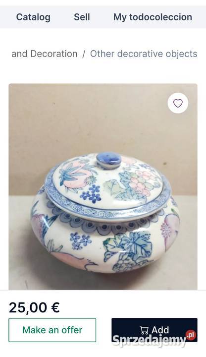 Bomboniera amfora w stylu orientalnym wielkopolskie Wola Podłężna sprzedam