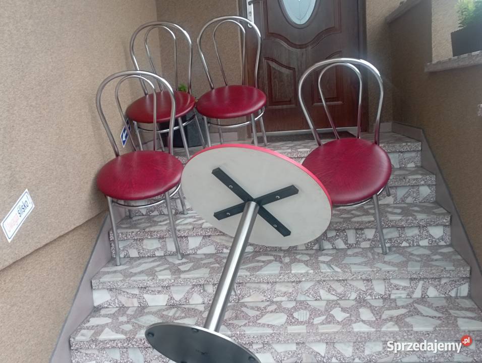 Komplet do Kuchni i inne Pomieszczenia Stolik 4 Stoły z krzesłami Golasowice