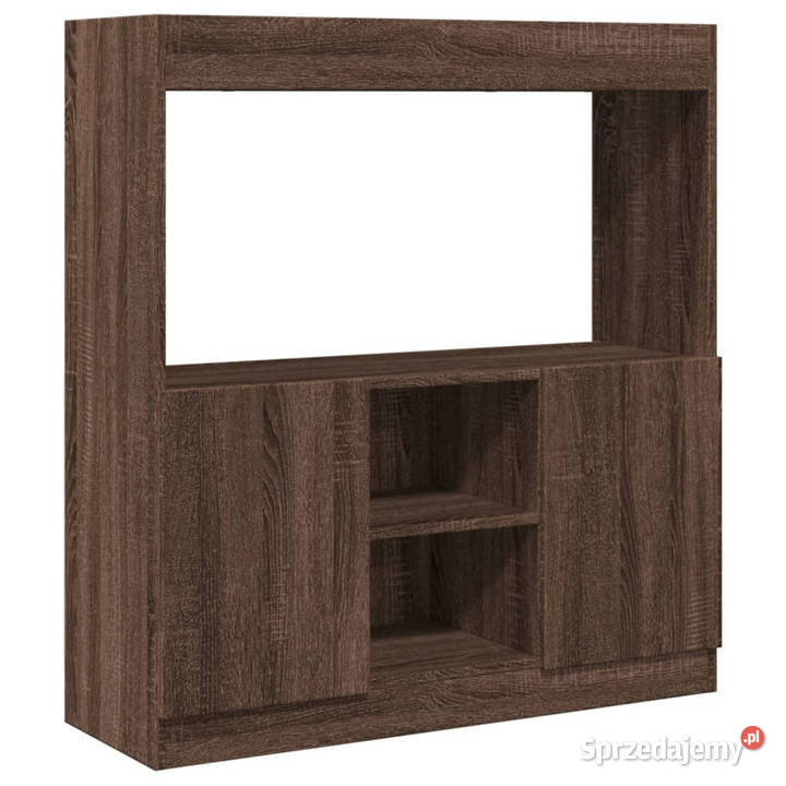 Wysoka szafka brązowy dąb 92x33x100 WM855130 Regały Warszawa