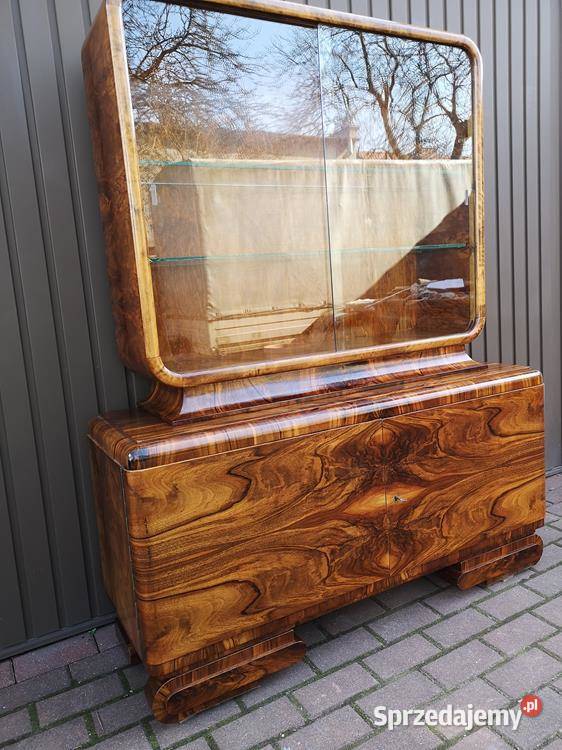 Witryna Serwantka ARTDECO Politura Orzech Stara Swarzędz sprzedam