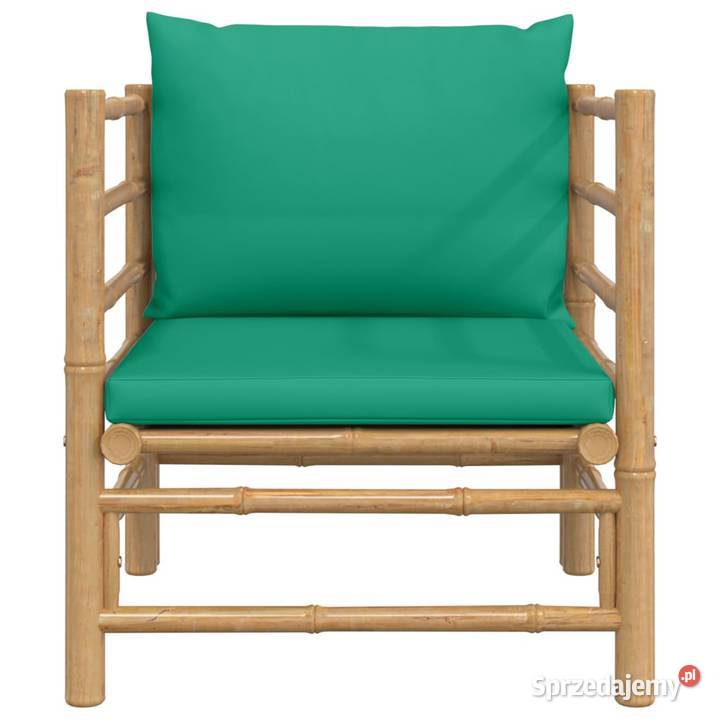 vidaXL Sofa ogrodowa z zielonymi poduszkami Warszawa