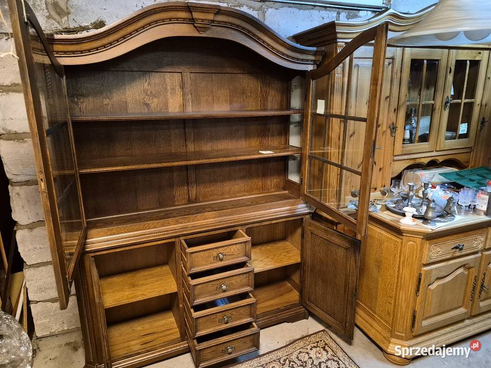 Piękne meble dębowe komoda witryna meble dębowe kujawsko-pomorskie Sypniewo