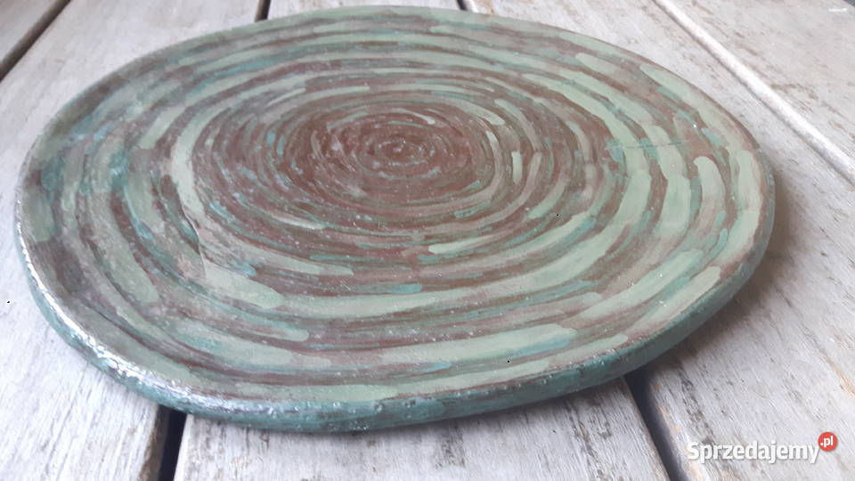 Talerz ceramiczny ręcznie wykonany Otwock