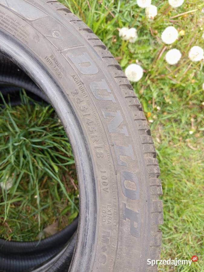 Dwie opony zimowe 24545 R18 Dunlop Winter Sport Łódź