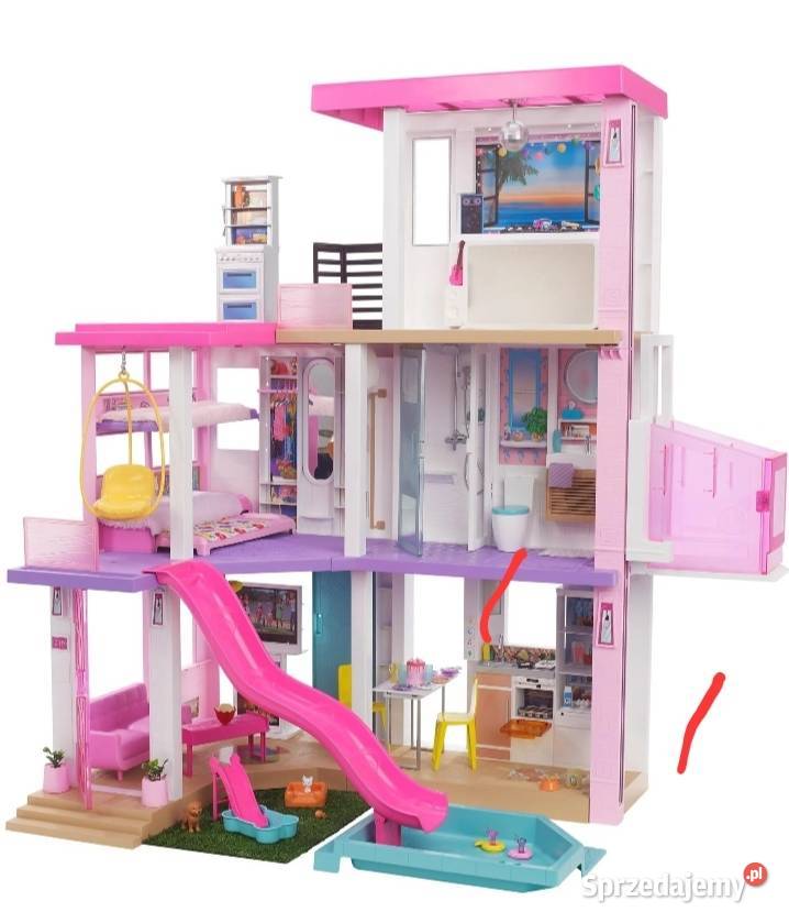 Dom marzeń barbie z basenem zjeżdżalnią i windą Mattel zachodniopomorskie Morzyczyn